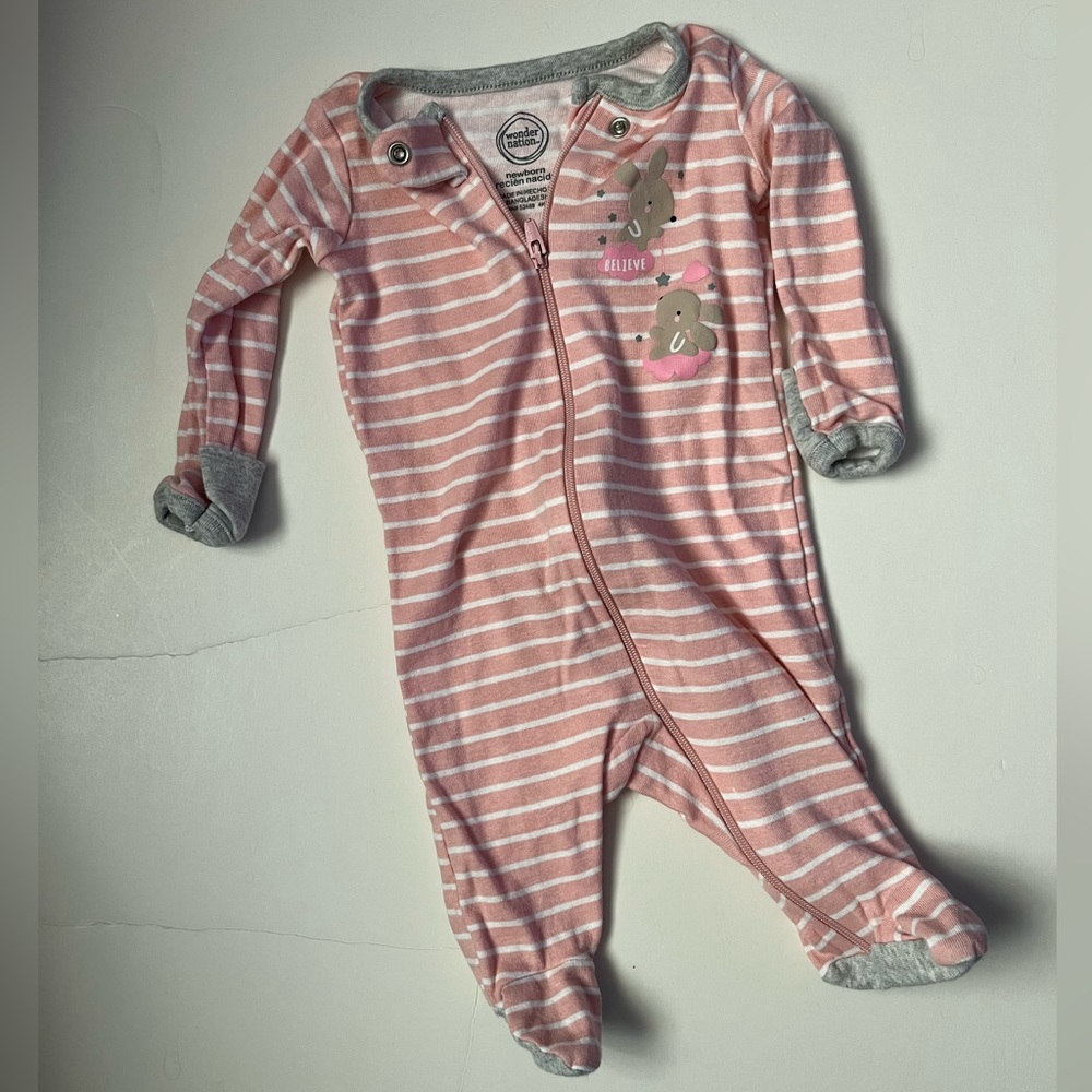 wonder nation newborn zip up onesie